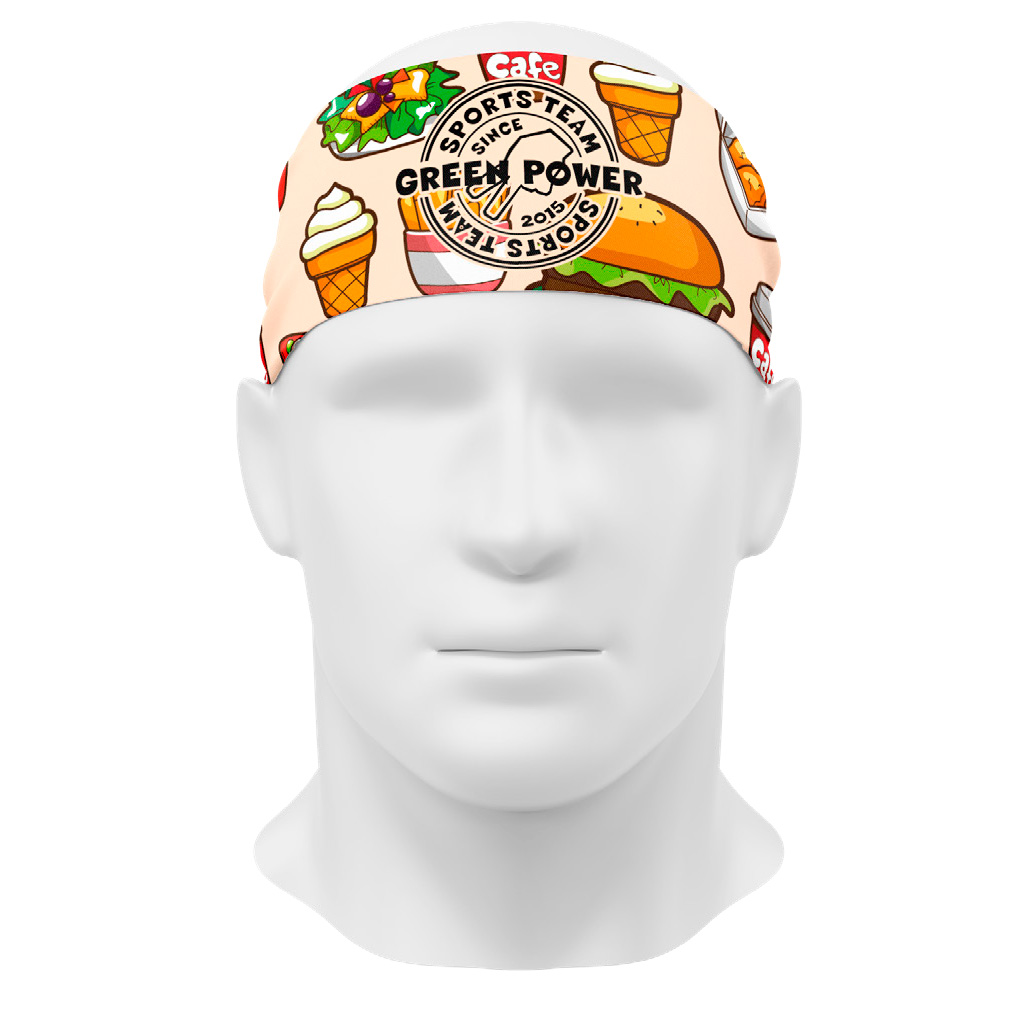 Bandana Running Green Power COMIDA RAPIDA
