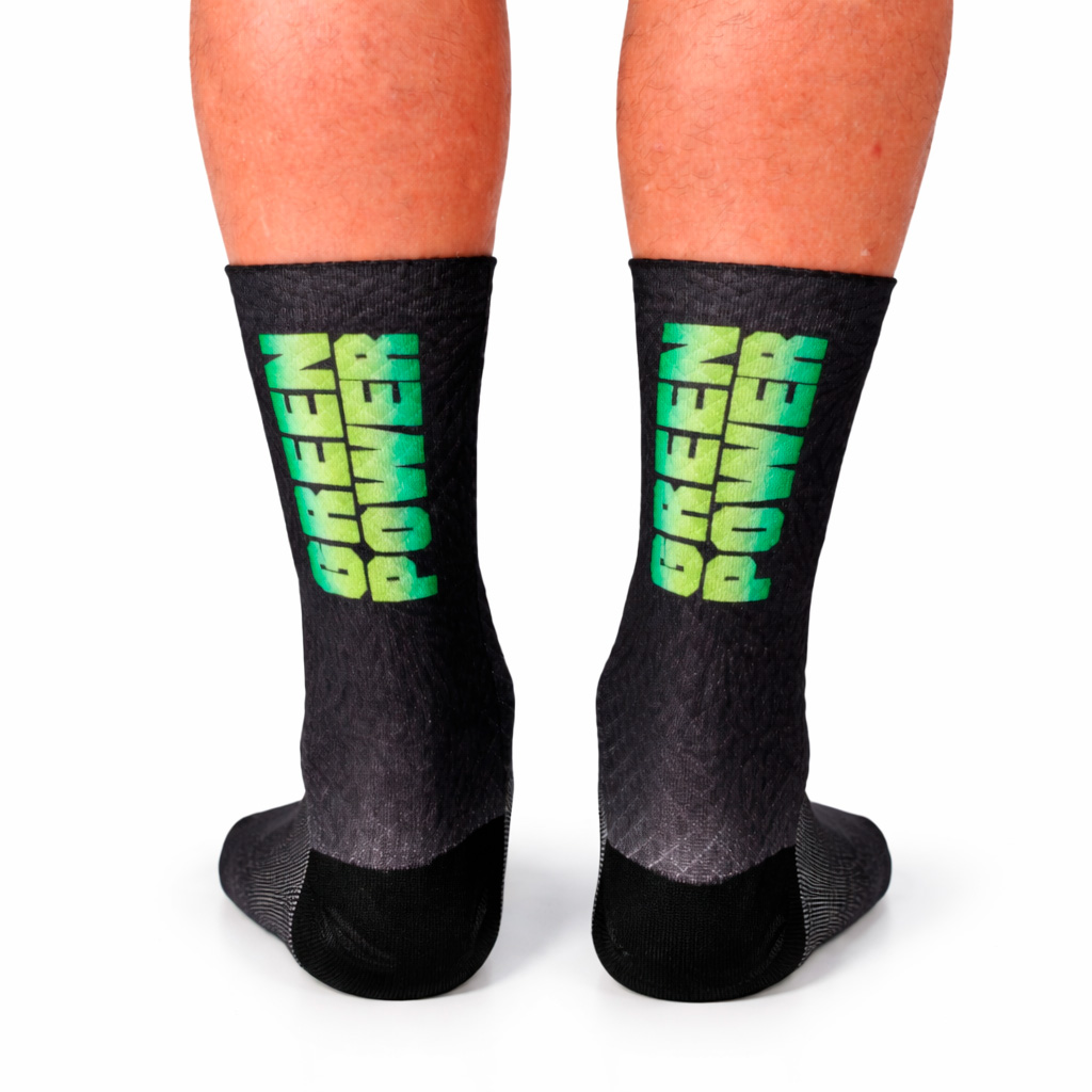 BLACK RUN calcetines técnicos running Green Power
